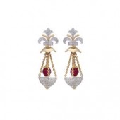 Designer Earrings with Certified Diamonds in 18k Yellow Gold - ER1119P